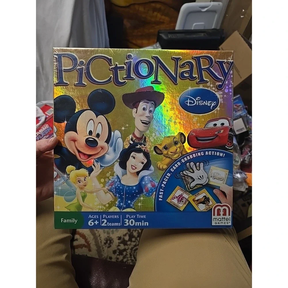 Disney Pictionary Game - 100%  New COMPLETE SEALED- Family Board Games by Mattel